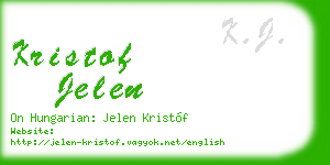 kristof jelen business card