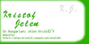 kristof jelen business card